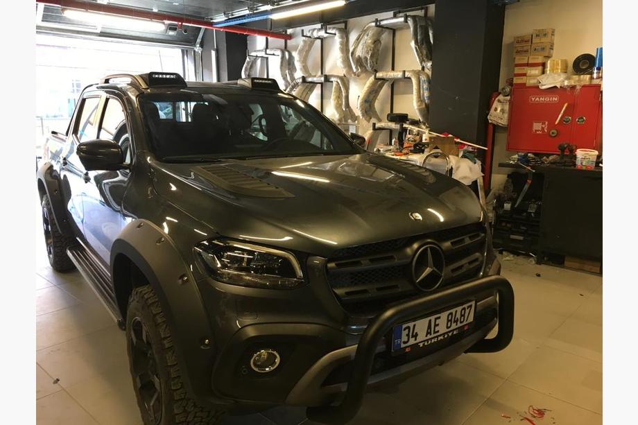 Mercedes X class 2017-2020 Spoiler de pare-brise (Œil d'aigle, à peindre) Photo 2