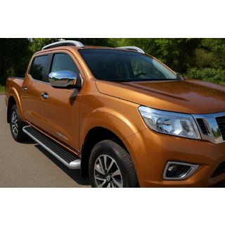Couvre-rétroviseurs (2 pcs, Acier Inoxydable) Nissan Navara/NP300 2016- photo 1