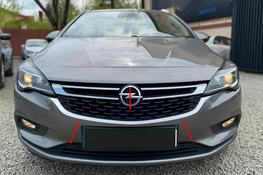 Opel Astra K 2016-2021 Encadrement de calandre avant (inox) Image