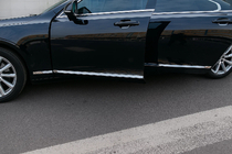 Volvo S90/V90 2016- Moulures de Portes Chromées (pour V90, Inox) photo 3