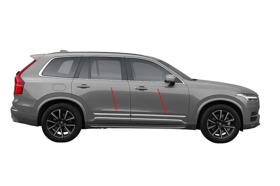 Volvo XC90 2015- Moulures de Portes Acier Inoxydable (4 pcs) Image