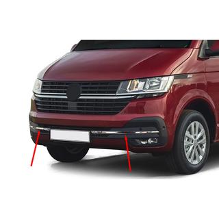 Baguette de calandre de pare-chocs 2019+ (4 pcs, acier inoxydable) Volkswagen T6 2015-2024 photo 1