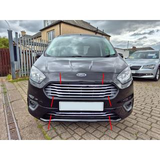 Caches de calandre Carmos (à partir de 2018, 7 pcs, inox) Ford Courier 2014-2023 photo 1