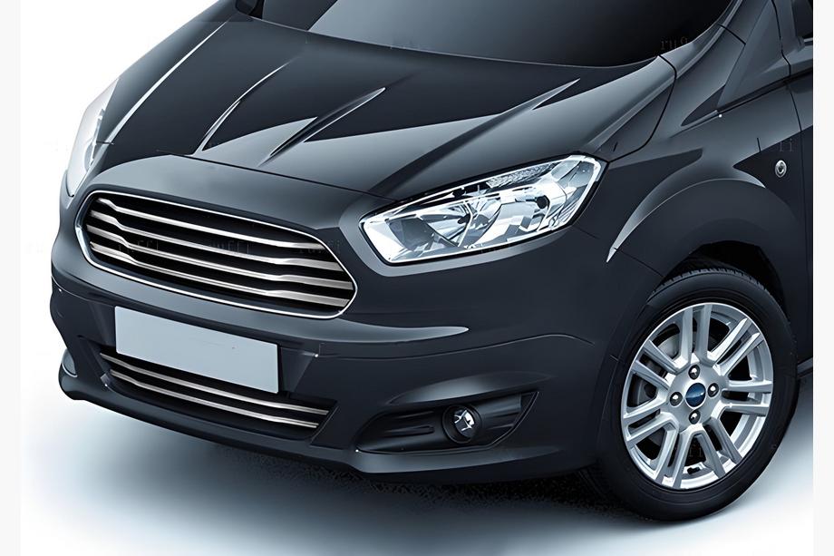 Ford Courier 2014-2023 Couvre-calandre Carmos (2014-2018, 6 pcs, inox) Photo 1