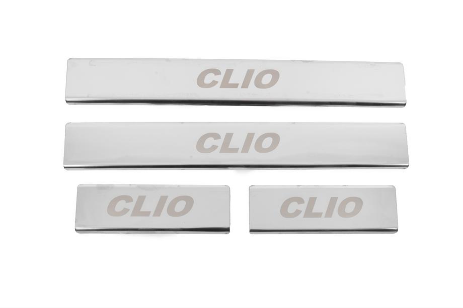 Renault Clio IV 2012-2019 Seuils de porte Carmos (4 pcs, inox) Image