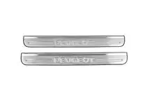 Peugeot 307 2001-2008 Seuils de porte Carmos V2 (2 pcs, acier inoxydable) photo 1