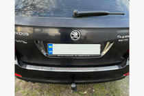 Skoda Octavia II A5 2006-2010 Protection de pare-chocs arrière Carmos (SD/SW, inox) photo 1