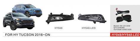 Hyundai Tucson TL 2016-2021 Phares antibrouillard 2015-2018 (2pcs, Halogène) photo 2