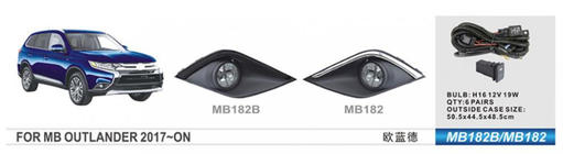 Mitsubishi Outlander 2012-2021 Phares antibrouillard 2015-2021 (2 pcs, Halogène) photo 1
