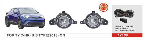 Toyota C-HR 2016-2023 Phares antibrouillard type US (2 pcs, halogène) photo 1