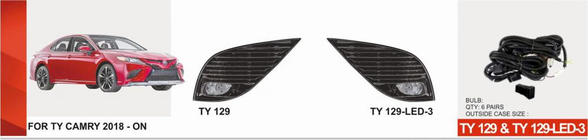 Toyota Camry 2017–2023 Phares antibrouillard LED type US (2 pcs) photo 1