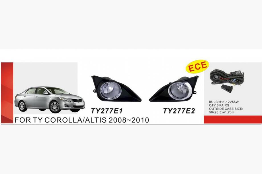 Toyota Corolla 2007-2013 Phares antibrouillard 2007-2010 (2 pcs, halogène) Image