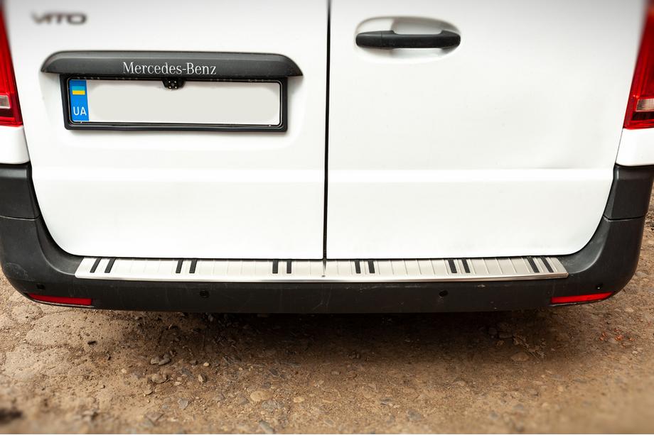 Mercedes Vito/V-class W447 2014- Protection de Pare-chocs Arrière OmsaLine Chrome+ABS (Inox) Photo 2