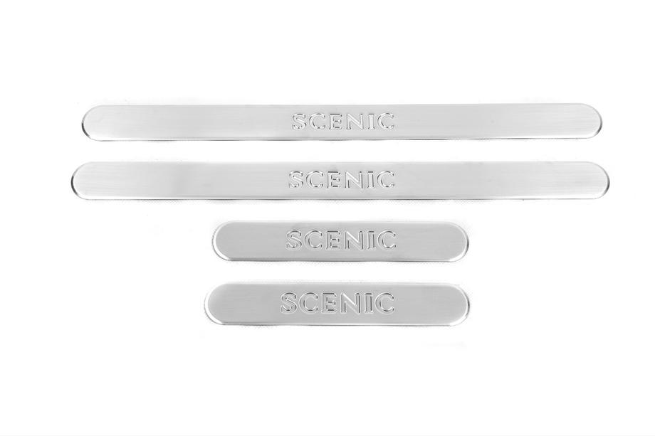 Renault Scenic/Grand 2003-2009 Seuils de porte OmsaLine (4 pcs, inox) Image