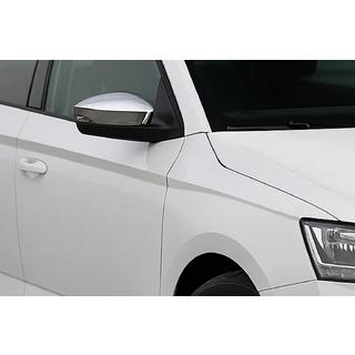 Coques de rétroviseurs avec découpe pour clignotant (2 pcs, inox) Skoda Rapid 2012-2019 photo 1