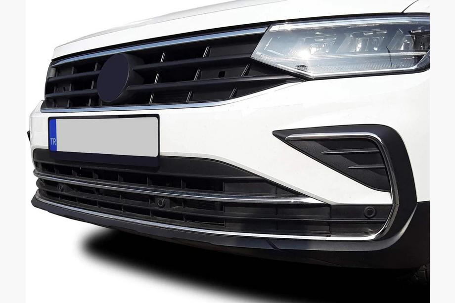 Volkswagen Tiguan 2016-2023 Couvre-phares antibrouillard 2020+ (4 pcs, inox) Image