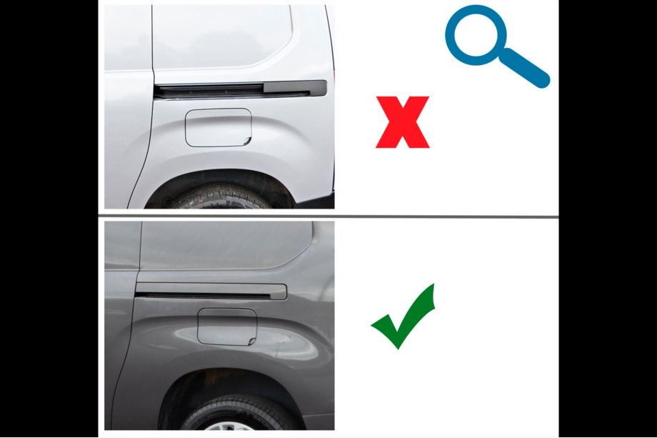 Peugeot Partner/Rifter 2019- Moulures de porte coulissante en acier inoxydable (2 pcs) Photo 7