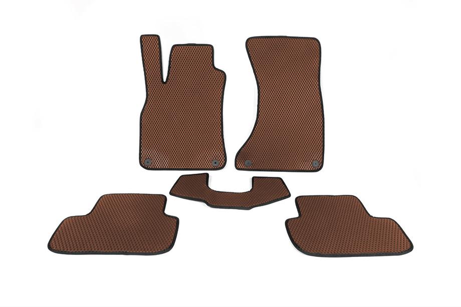 Audi A4 B8 2007-2015 Tapis de sol EVA (Marron) Image