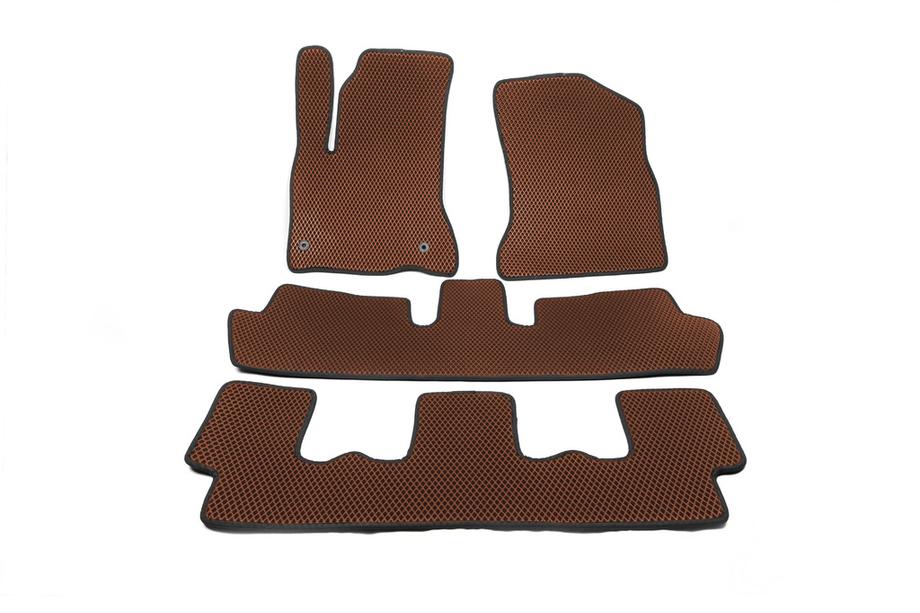 Citroen C-4 Picasso 2006-2013 Tapis de sol EVA (3 rangées, marron) Image