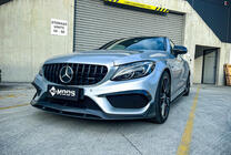 Mercedes C-class W205 2014-2021 Calandre Avant Panamericana GT Noir (pour Avantgarde/AMG-Line/C43 AMG) photo 5