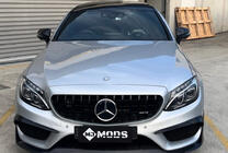 Mercedes C-class W205 2014-2021 Calandre Avant Panamericana GT Noir (pour Avantgarde/AMG-Line/C43 AMG) photo 6