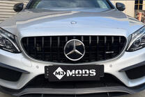 Mercedes C-class W205 2014-2021 Calandre Avant Panamericana GT Noir (pour Avantgarde/AMG-Line/C43 AMG) photo 1
