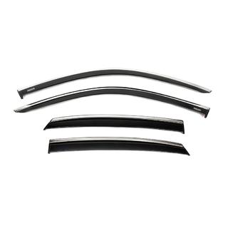 Déflecteurs de vitres avec moulure chromée (4 pcs, Niken) Honda Civic Sedan 2021- photo 1