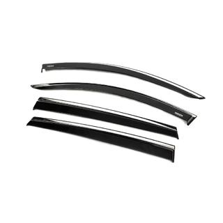 Déflecteurs de vitres avec moulure chromée (4 pcs, Niken) photo 2