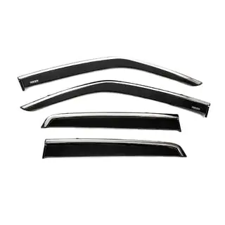 Déflecteurs de vitres avec moulure chromée (4 pcs, Niken)