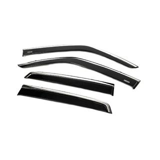 Déflecteurs de vitres avec moulure chromée (4 pcs, Niken) photo 2