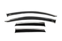 Opel Crossland X 2017-2024 Déflecteurs de vitres avec moulure chromée (4 pcs, Niken) photo 1