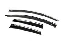 Opel Crossland X 2017-2024 Déflecteurs de vitres avec moulure chromée (4 pcs, Niken) photo 2