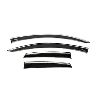 Déflecteurs de vitres avec moulure chromée (4 pcs, Niken)