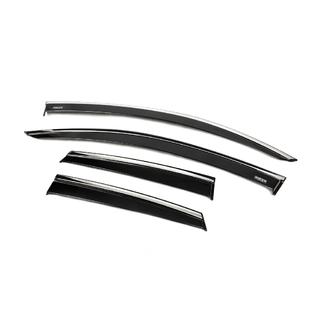 Déflecteurs de vitres avec moulure chromée (4 pcs, Niken) Opel Crossland X 2017-2024 photo 2