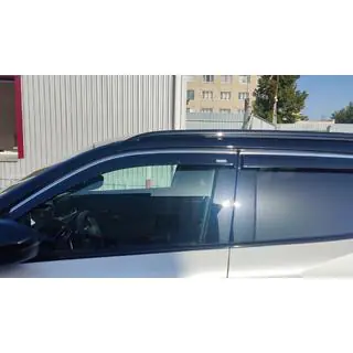 Déflecteurs de vitres avec moulure chromée (4 pcs, Niken)