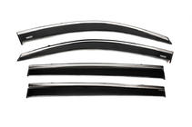 Toyota Highlander 2013-2019 Déflecteurs de vitres avec moulure chromée (4 pcs, Niken) photo 3