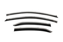 Toyota Camry 2017–2023 Déflecteurs de vitres avec moulure chromée (4 pcs, Niken) photo 1