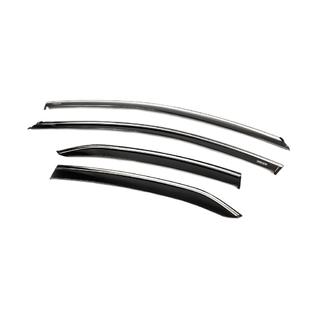 Déflecteurs de vitres avec moulure chromée (4 pcs, Niken) photo 2