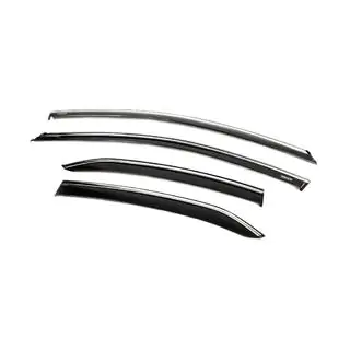 Déflecteurs de vitres avec moulure chromée (4 pcs, Niken) photo 2