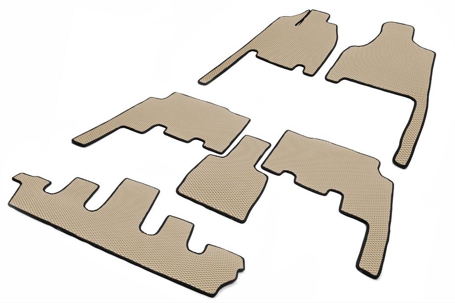 Chrysler Voyager 2001-2007 Tapis de sol (3 rangées, EVA, beige) Image
