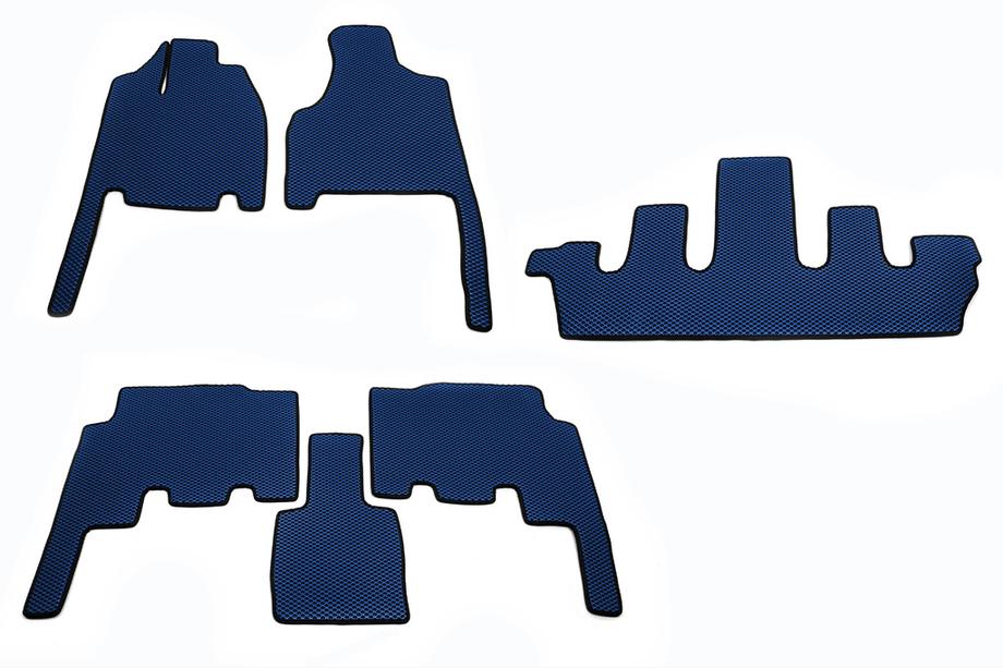 Chrysler Voyager 2001-2007 Tapis de sol (3 rangées, EVA, bleu) Image