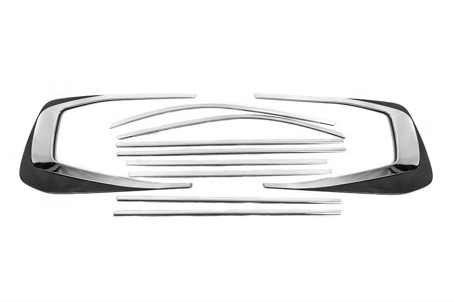 Toyota Land Cruiser 200 2007-2021 Encadrement de Fenêtres Chromé Design LC300 (Acier Inoxydable) Photo 3
