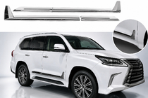Lexus LX 500d/600 2022- Moulures de Portes F-Sport Blanc+Chrome (4 pcs, ABS) photo 1