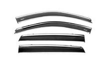 Hyundai Santa Fe 2 2006-2012 Déflecteurs de vitres avec moulure chromée (4 pcs, Niken) photo 2