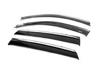 Hyundai Santa Fe 2 2006-2012 Déflecteurs de vitres avec moulure chromée (4 pcs, Niken) photo 3