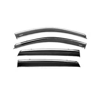 Déflecteurs de vitres avec moulure chromée (4 pcs, Niken) Hyundai Santa Fe 2 2006-2012 photo 2