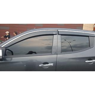 Déflecteurs de vitres avec moulure chromée (4 pcs, Niken) photo 1