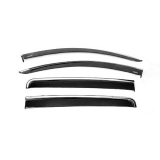 Déflecteurs de vitres avec moulure chromée (4 pcs, Niken) photo 2