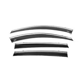 Déflecteurs de vitres avec moulure chromée (4 pcs, Niken) photo 1