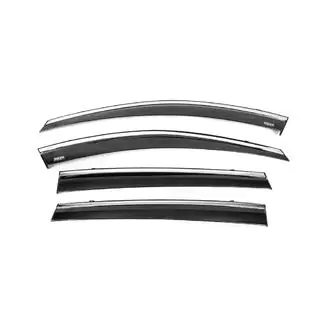Déflecteurs de vitres avec moulure chromée (4 pcs, Niken)